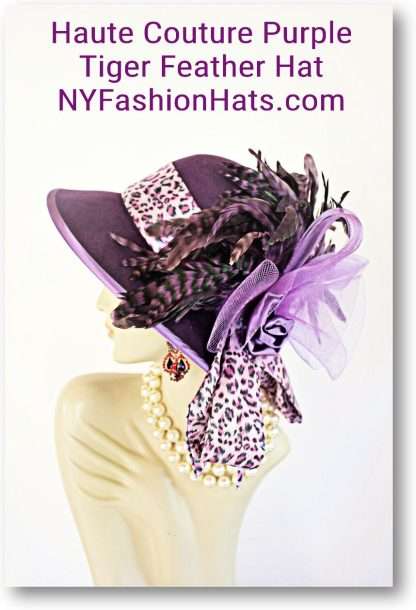 Pink Black Leopard Print Formal Hat