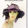 Pink Black Leopard Print Formal Hat