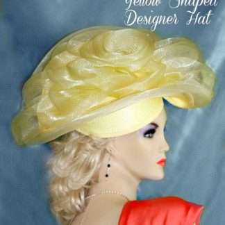 Women's Dramatic Yellow Pillbox Hat