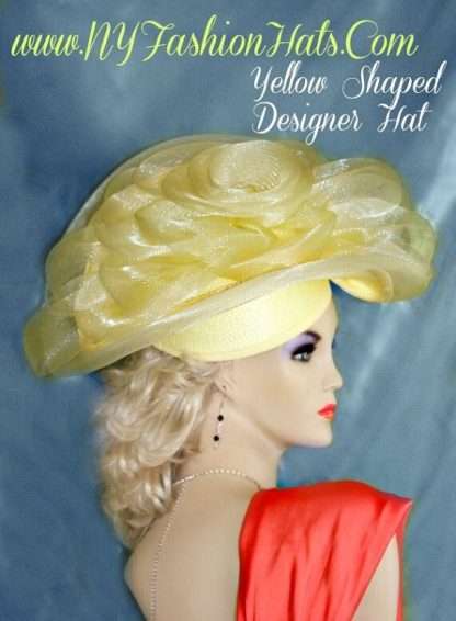 Women's Dramatic Yellow Pillbox Hat