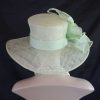 Women's Haute Couture Mint Green Sinamay Straw Fashion Hat