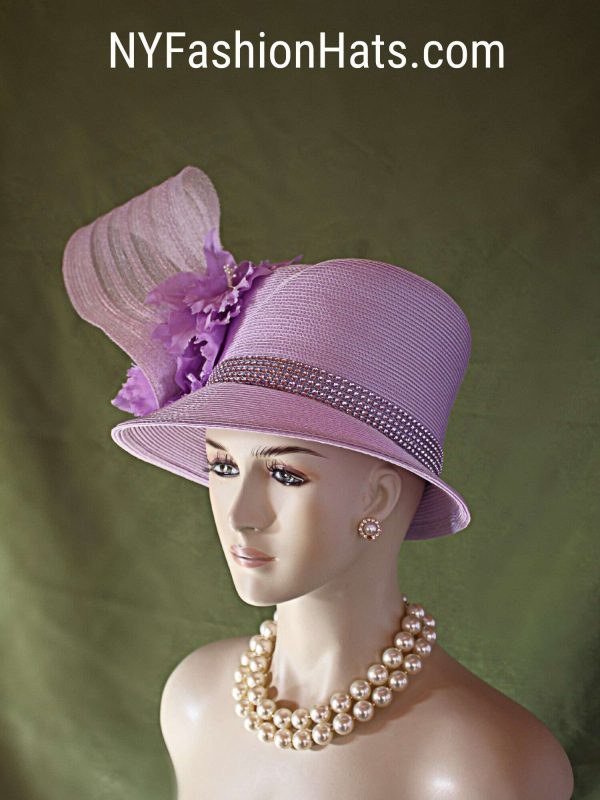 Women's Haute Couture Purple Luxury Designer Hat