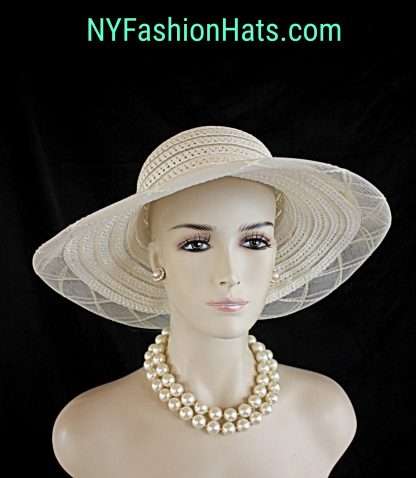 Women's Ivory Formal Wedding Bridal Hat