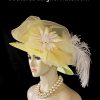 Yellow White Fashion Hat For Women